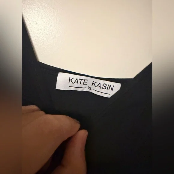 Kate Kason White & Black Lace Hem Slip Undershirt for Layering - Picture 11 of 11